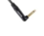 Close-up of gold-plated right angle jack connector on Mammoth Mam Flex PP05 patch cable