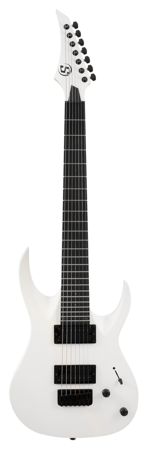 Solar AB4.7W S by Solar bass White Matte 7 string full front view wholesale
