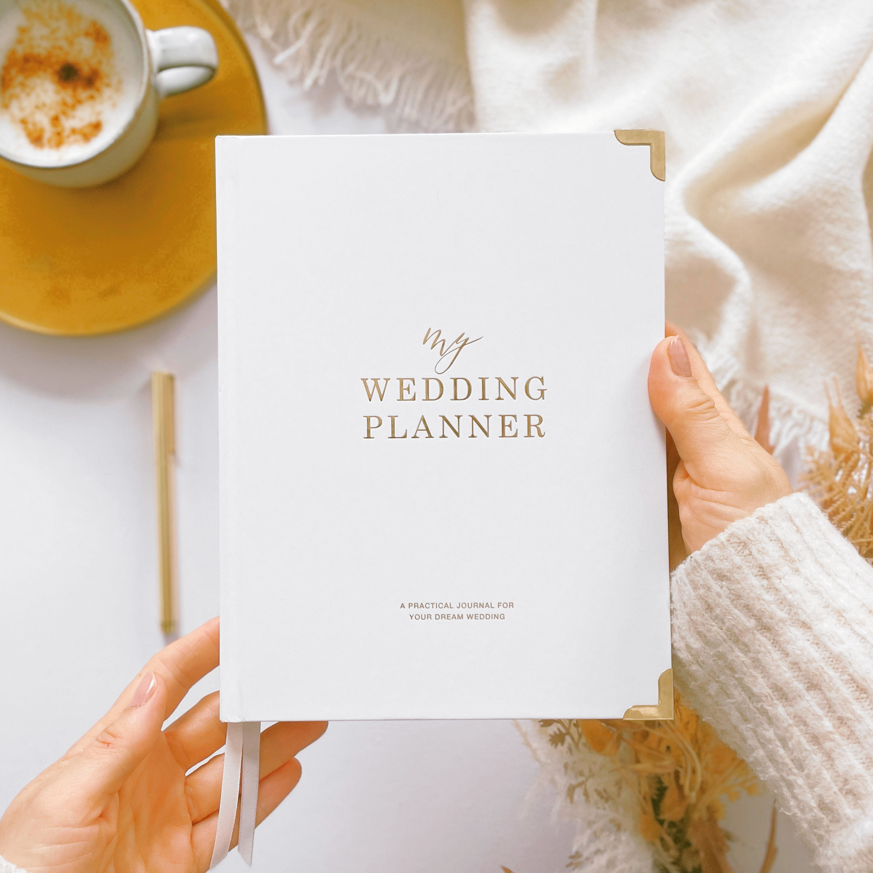 New - Luxury Wedding White Planner Book