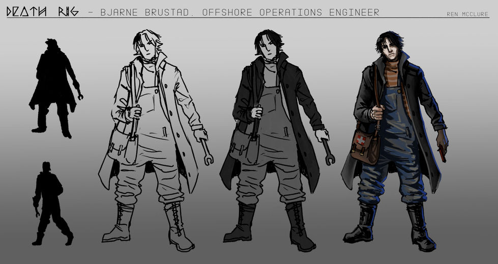 artwork of character development