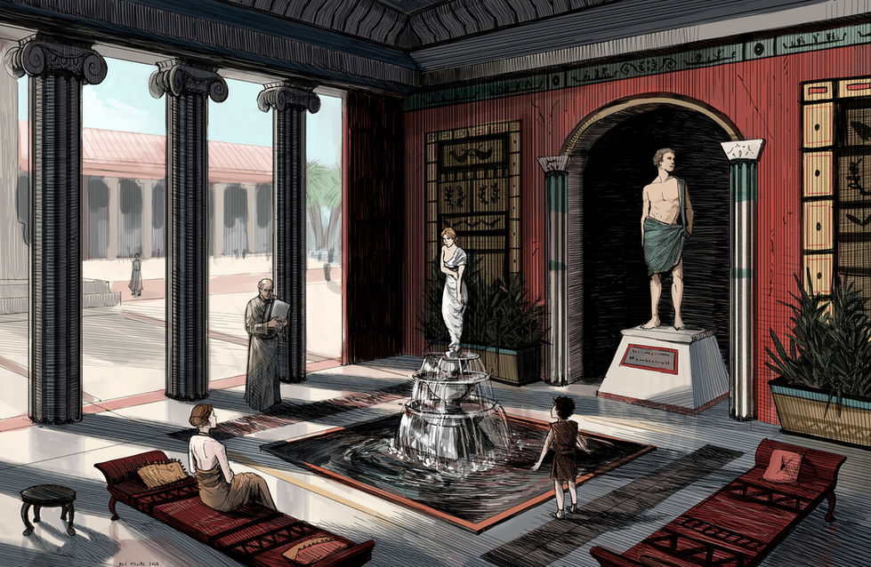 illustration of ancient Roman room