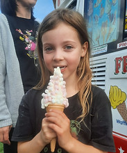 Someones enjoying their icecream