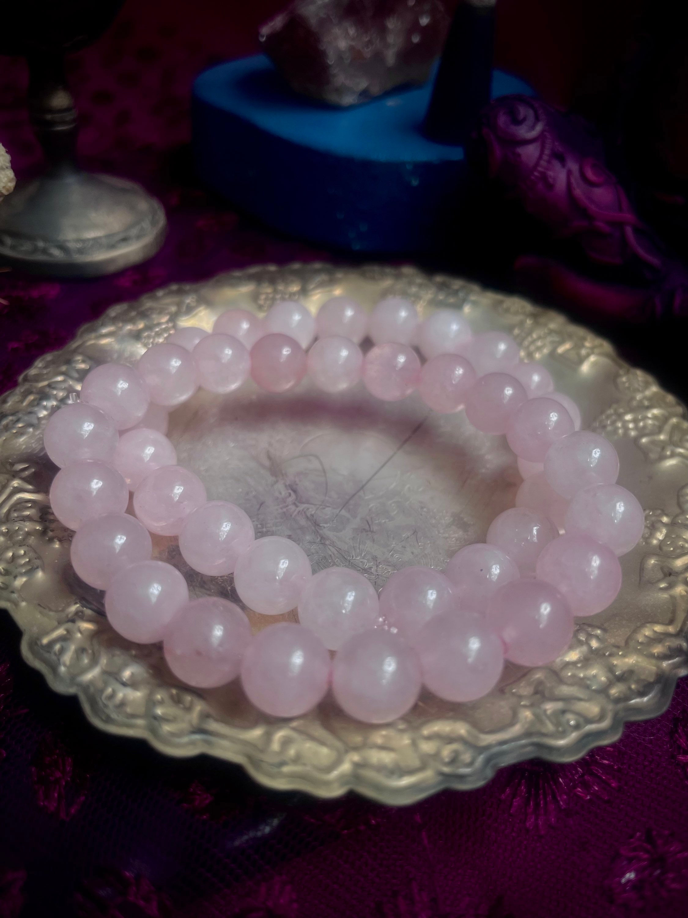 Regular Rose Quartz Bracelet (Love, Compassion, Heart Healing)