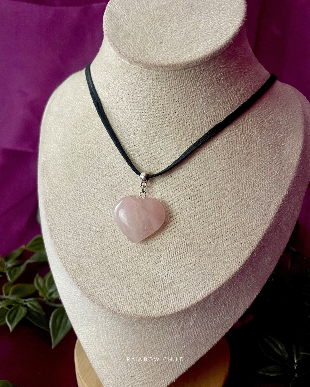 Rose Quartz Heart Pendant (Love and Emotional Healing)