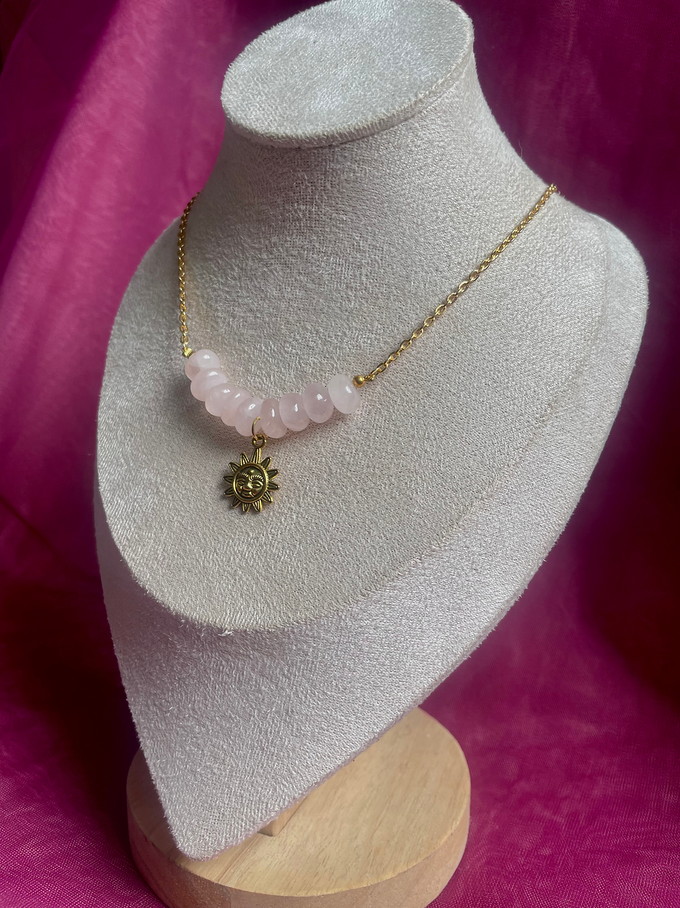 Thumbnail: Rose Quartz Beaded Necklace