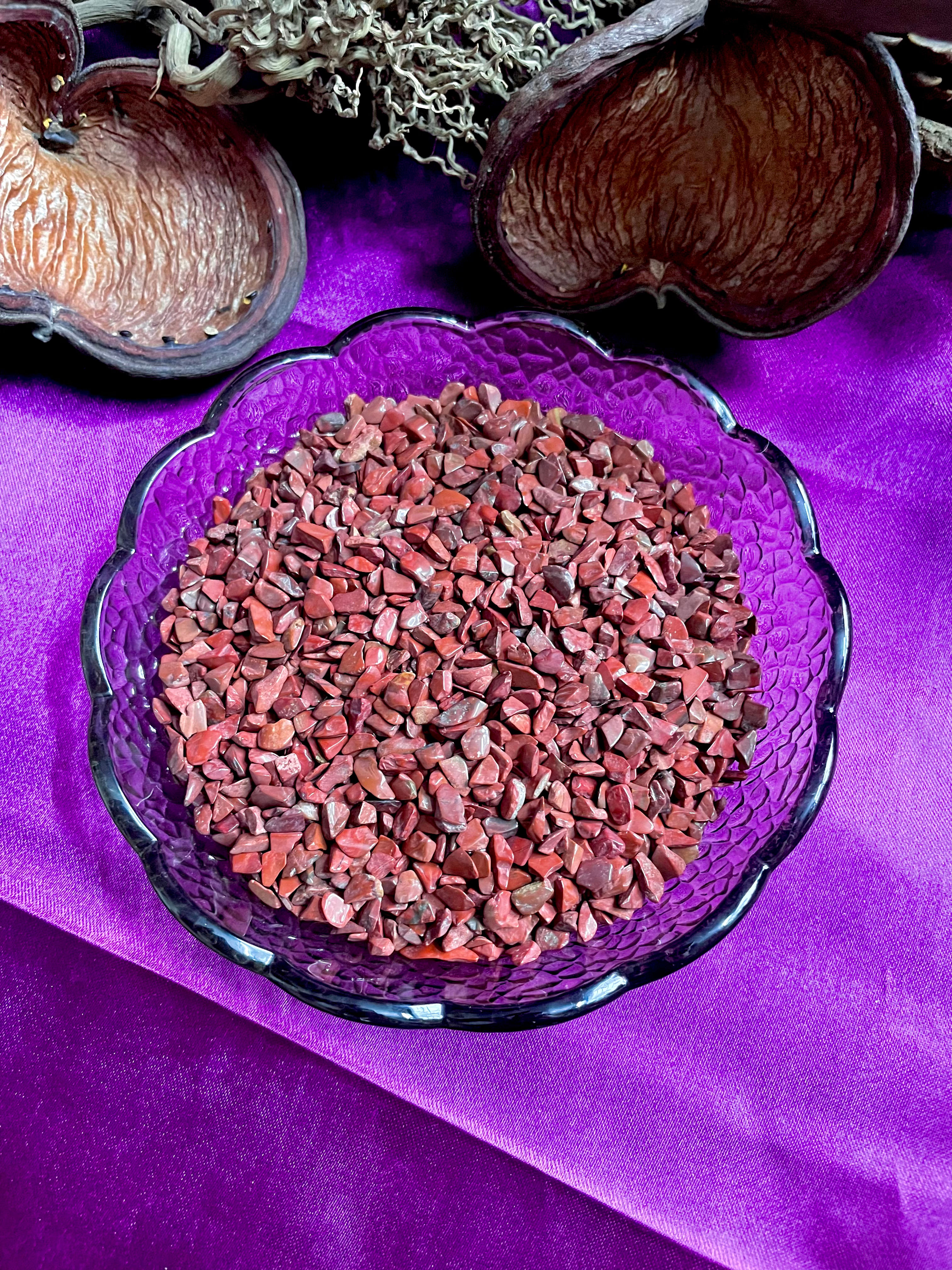 Red Jasper Crystal Chips for Stamina and Resilience