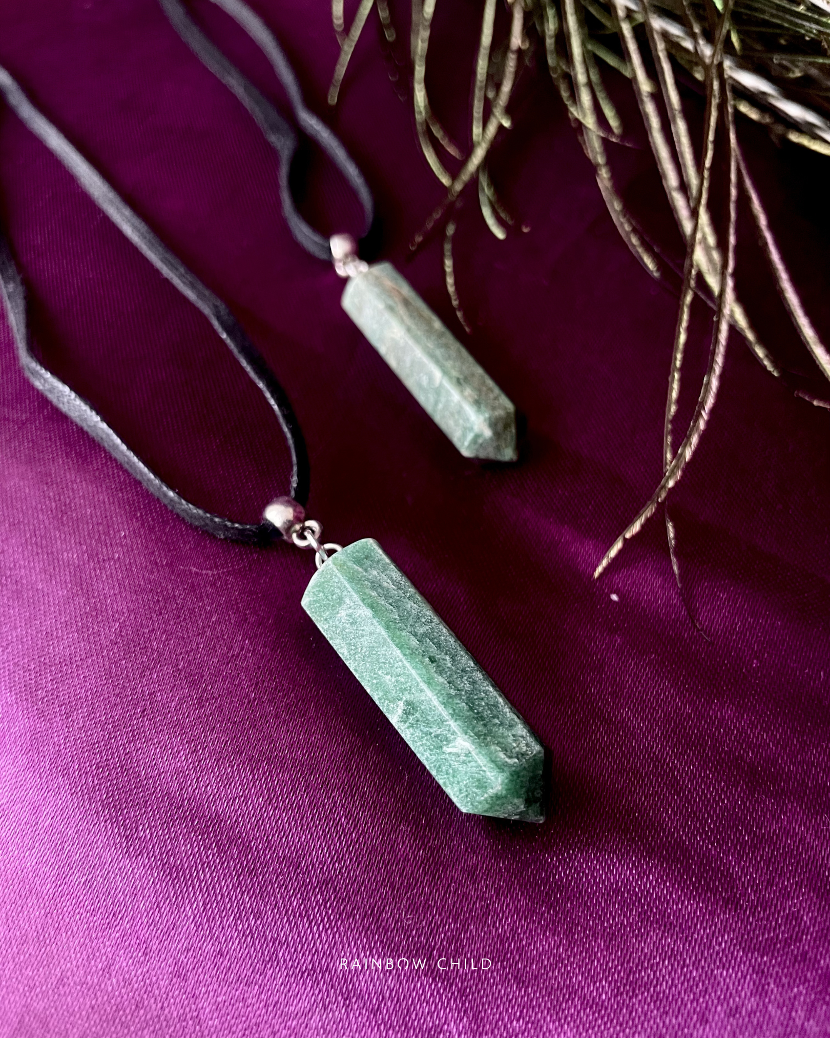 Jade Point Pendant · Prosperity Crystal Jewellery