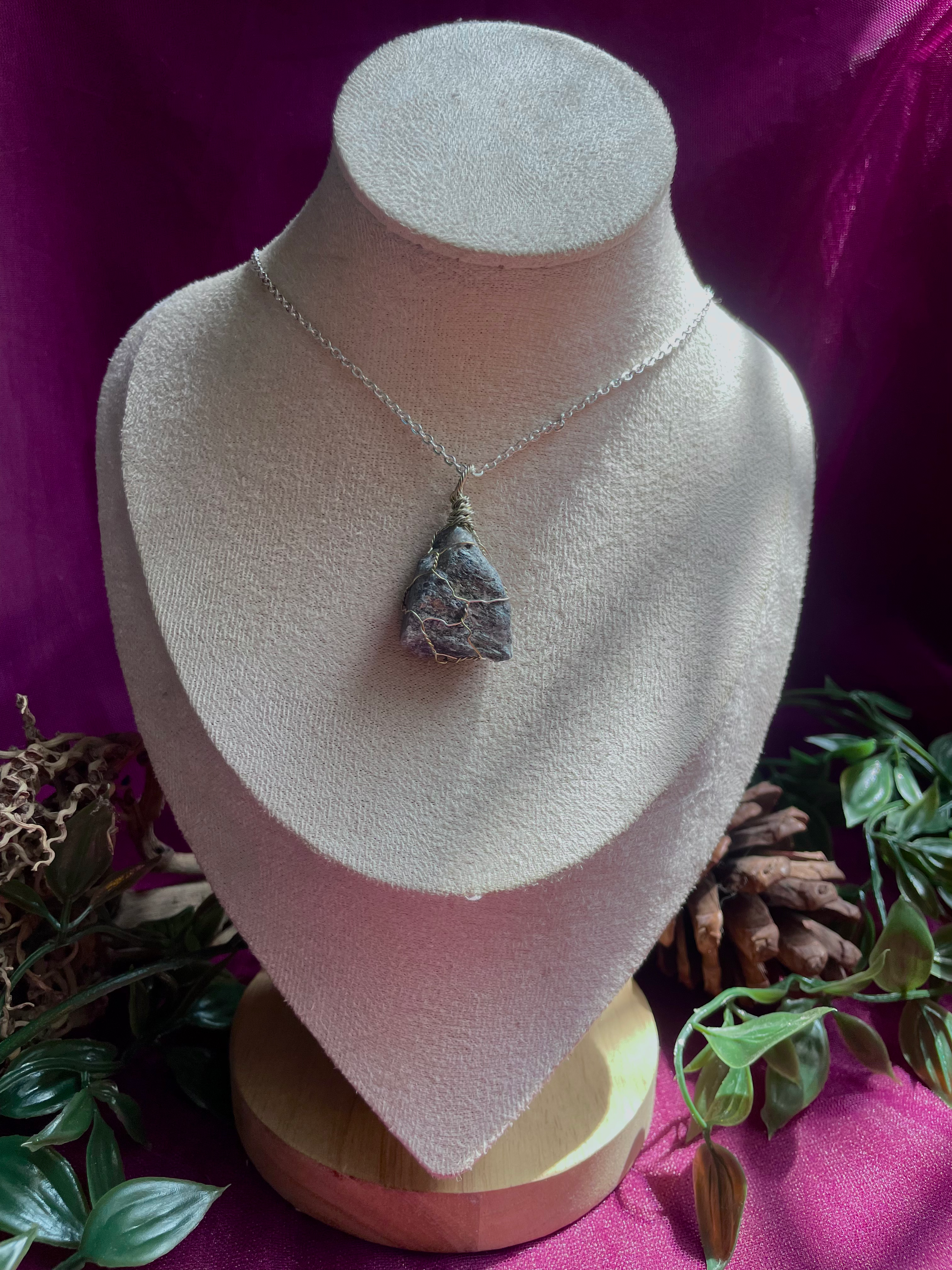 Lapis Lazuli Raw Crystal Pendant