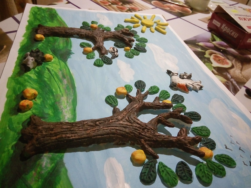 Миниатюра: Композиция из солёного теста на свободную тему