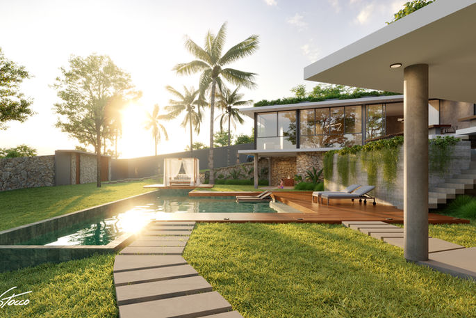 Casa H&M - residência autoral em alvenaria e concreto - Cotia - SP - Paulo Stocco Arquitetura