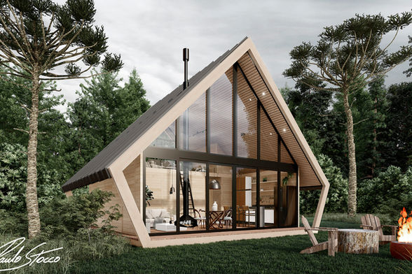 Projeto de Chalé em Santa Catarian