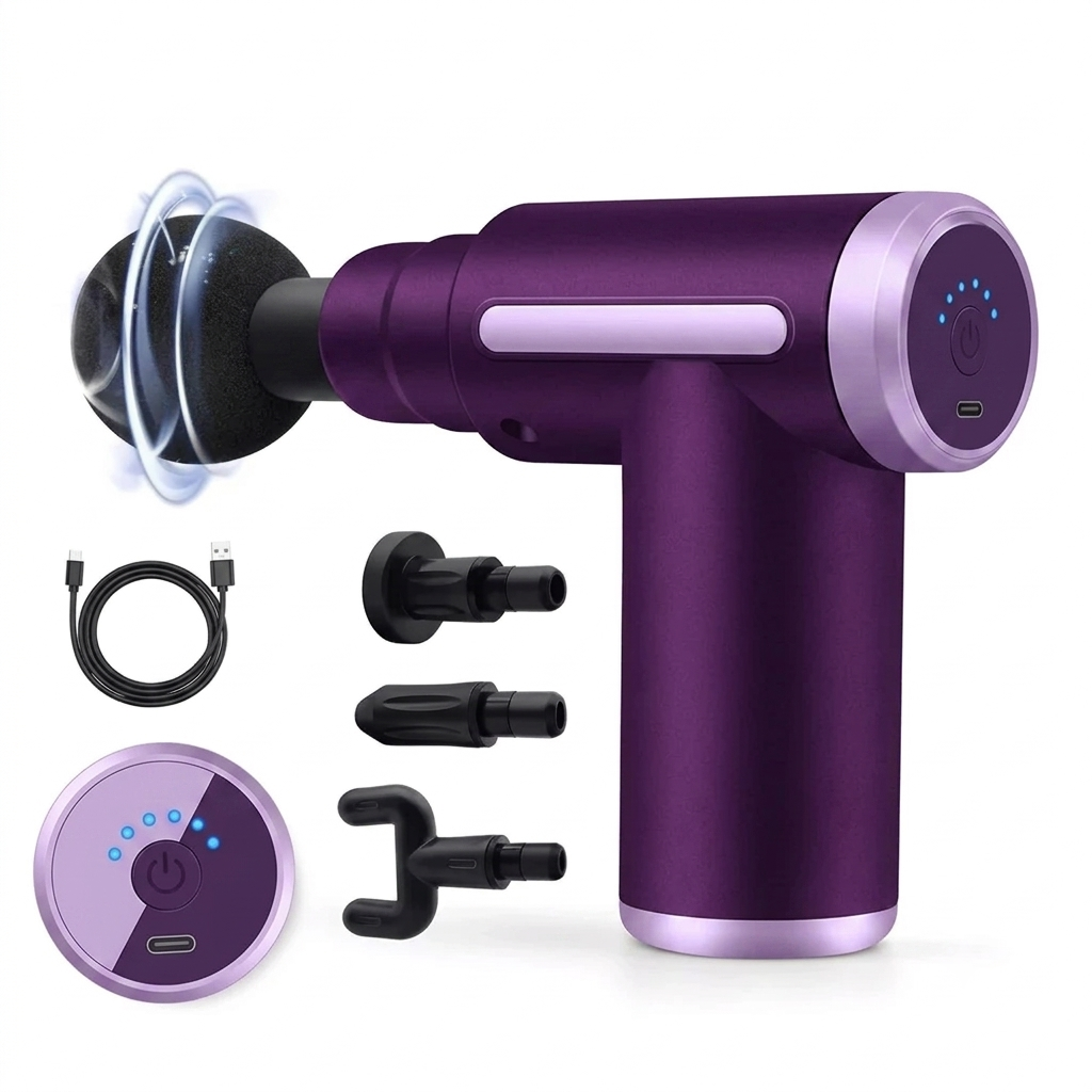 Massageador pistola corporal portátil Relax Gun com 6 velocidades para alívio muscular e relaxamento profundo