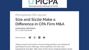 Size and Sizzle Make a Difference in CPA Firm M&A