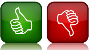 thumbs up and thumbs down icons