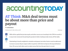 Seller Beware: M&A Deal Terms Must Be About More than Price and Payout
