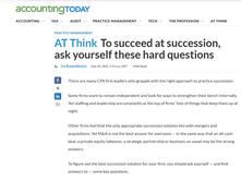 AT Think: To Succeed at Succession, Ask Yourself These Hard Questions