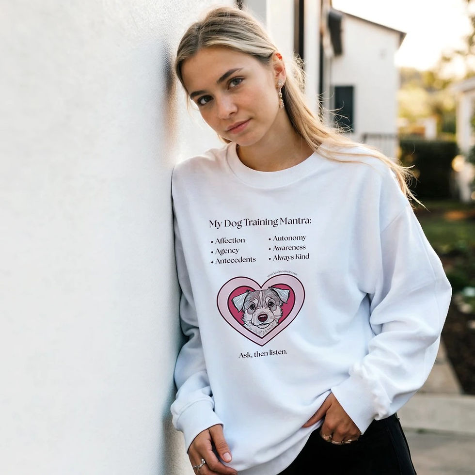 Thumbnail: my dog training mantra sweatshirt