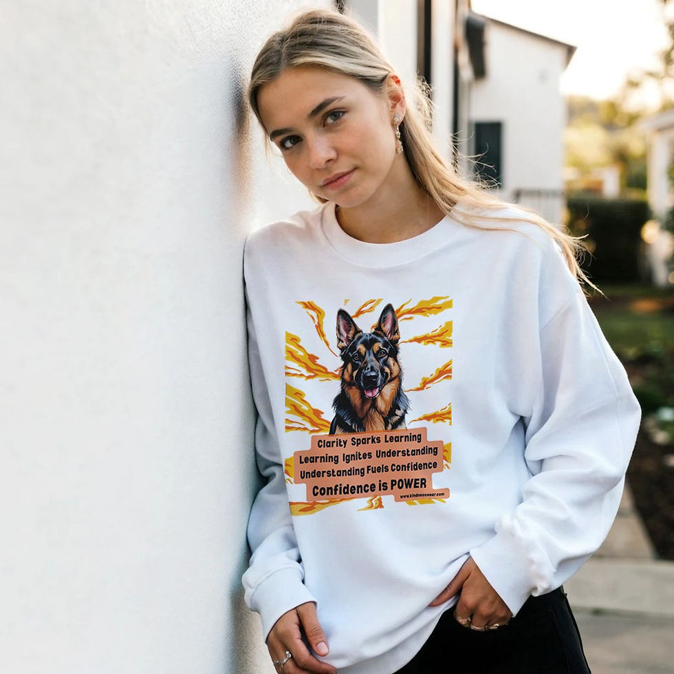 Thumbnail: clarity sparks learning sweatshirt german shepherd