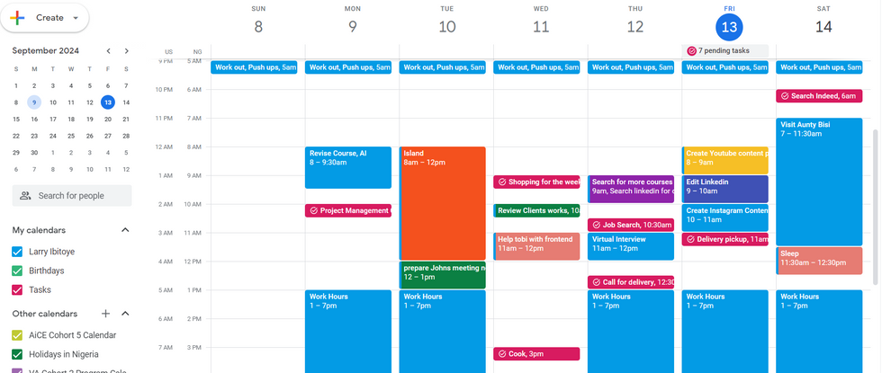 Calendar Management 