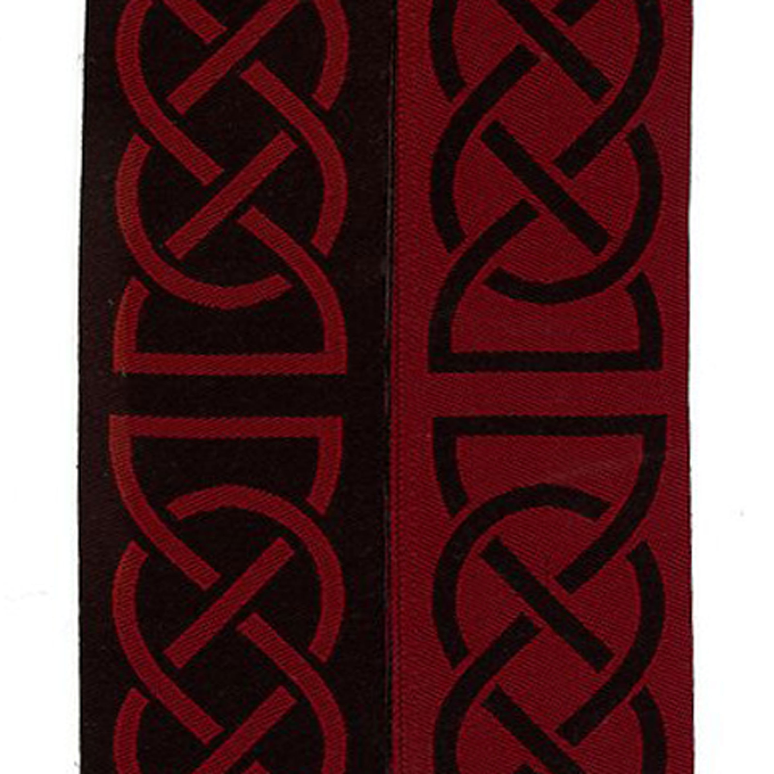 Braid Celtic Design Black & Claret ( Width 4 cm )