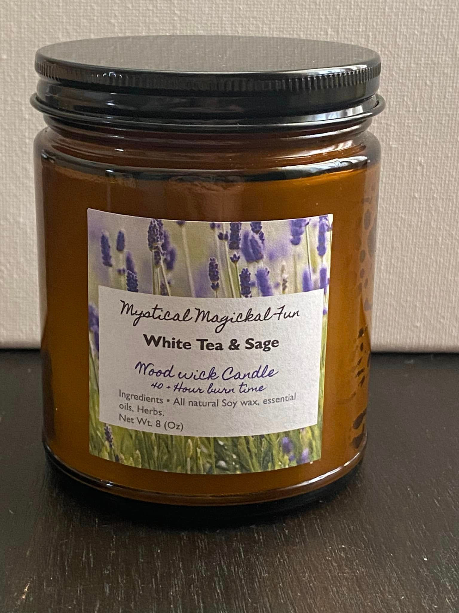 8 oz - Herb wood wick candle