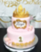 GATEAU COURONNE FILLE ROSE