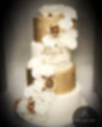 WEDDINGCAKE FLORALE GOLD & BLANC