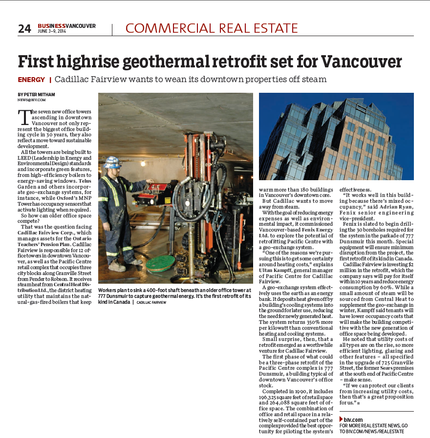 777 Dunsmuir GeoExchange Media