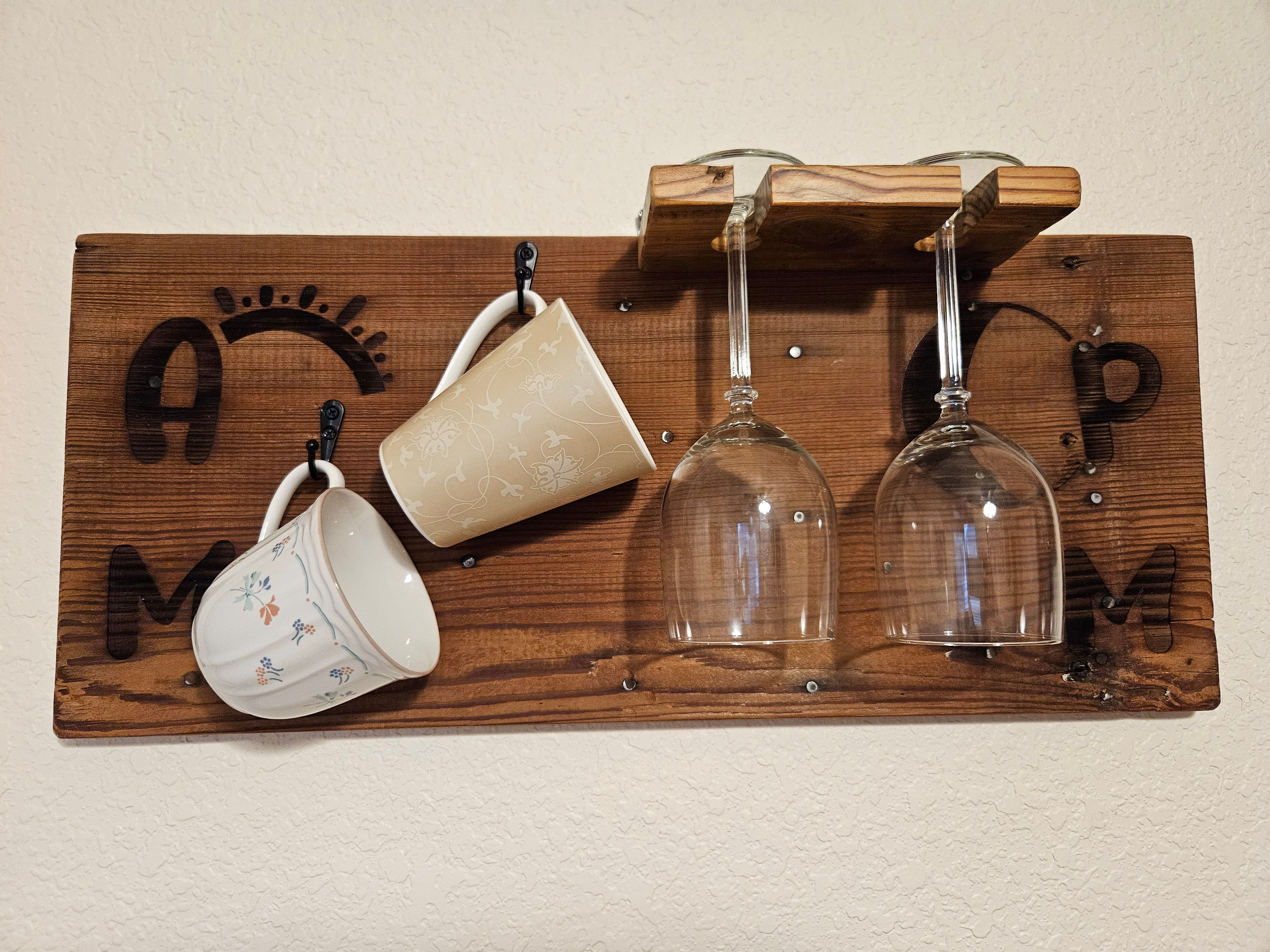 AM / PM Mug and Wine Glass Rack