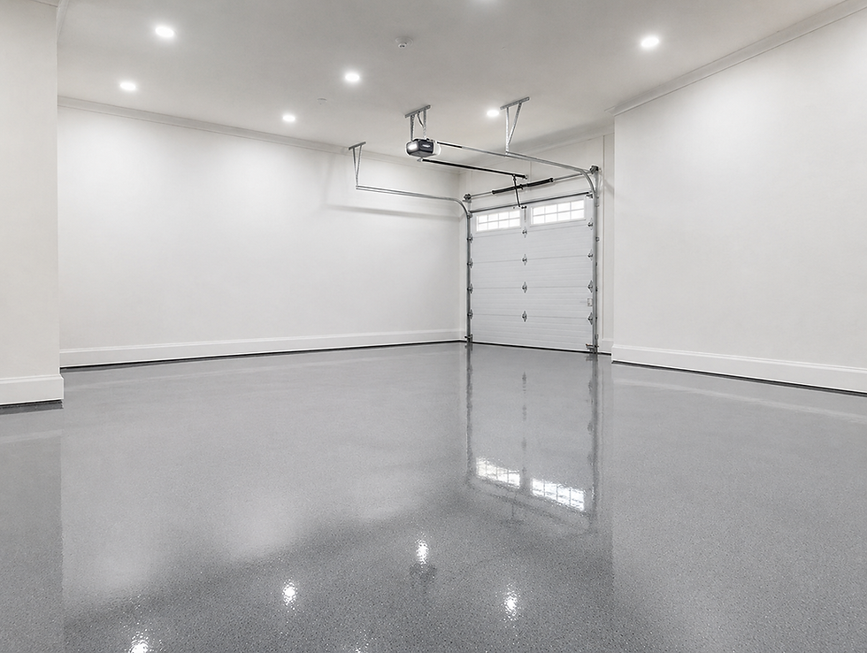 Smooth gray garage floor coating in South Tampa
