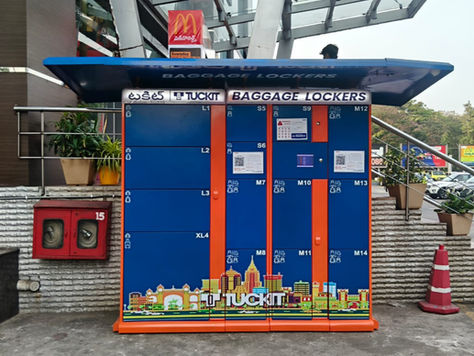 Baggage Lockers Live at CMR Mall .