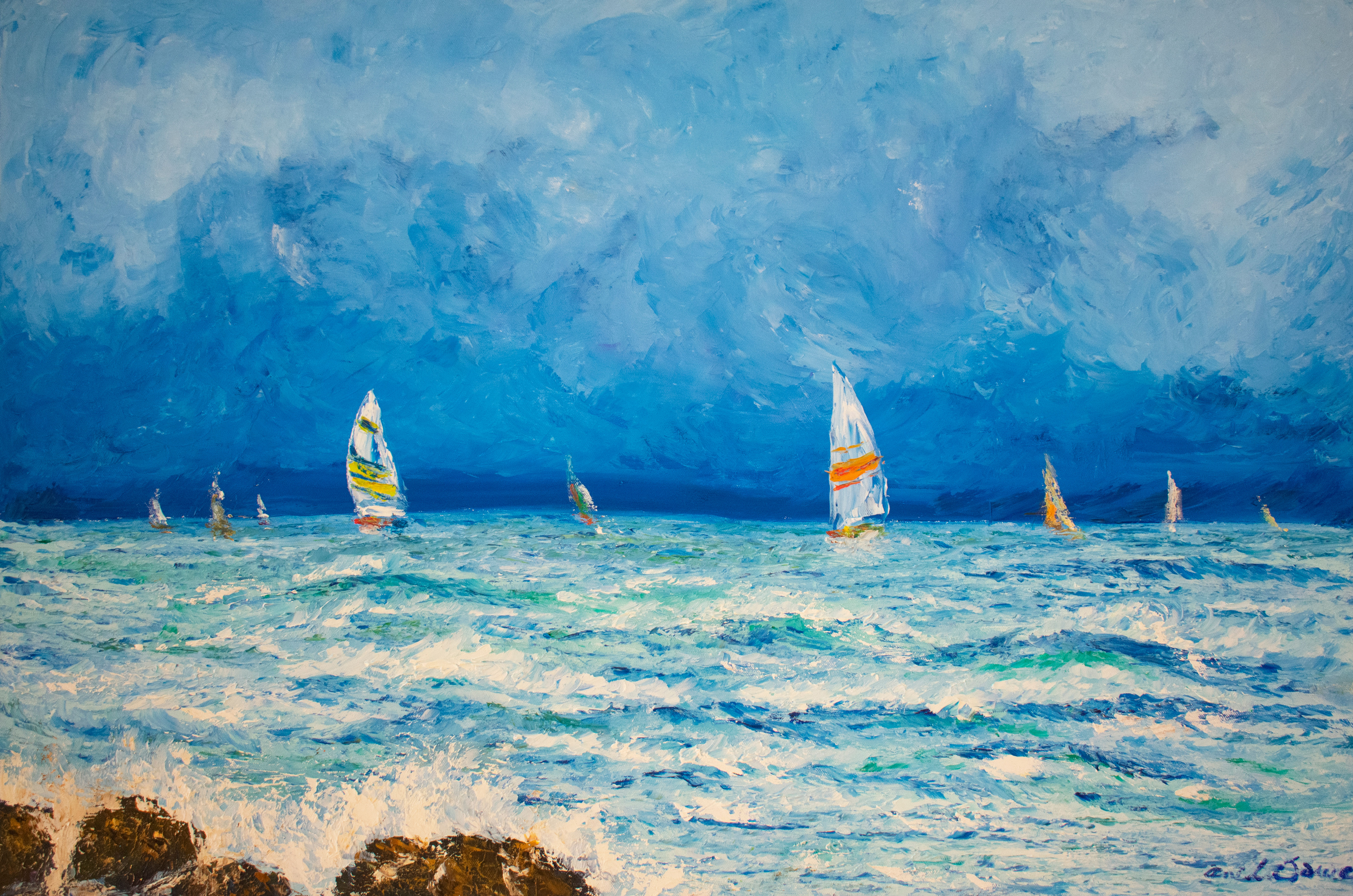 Cloudy Sail | 36"x24"