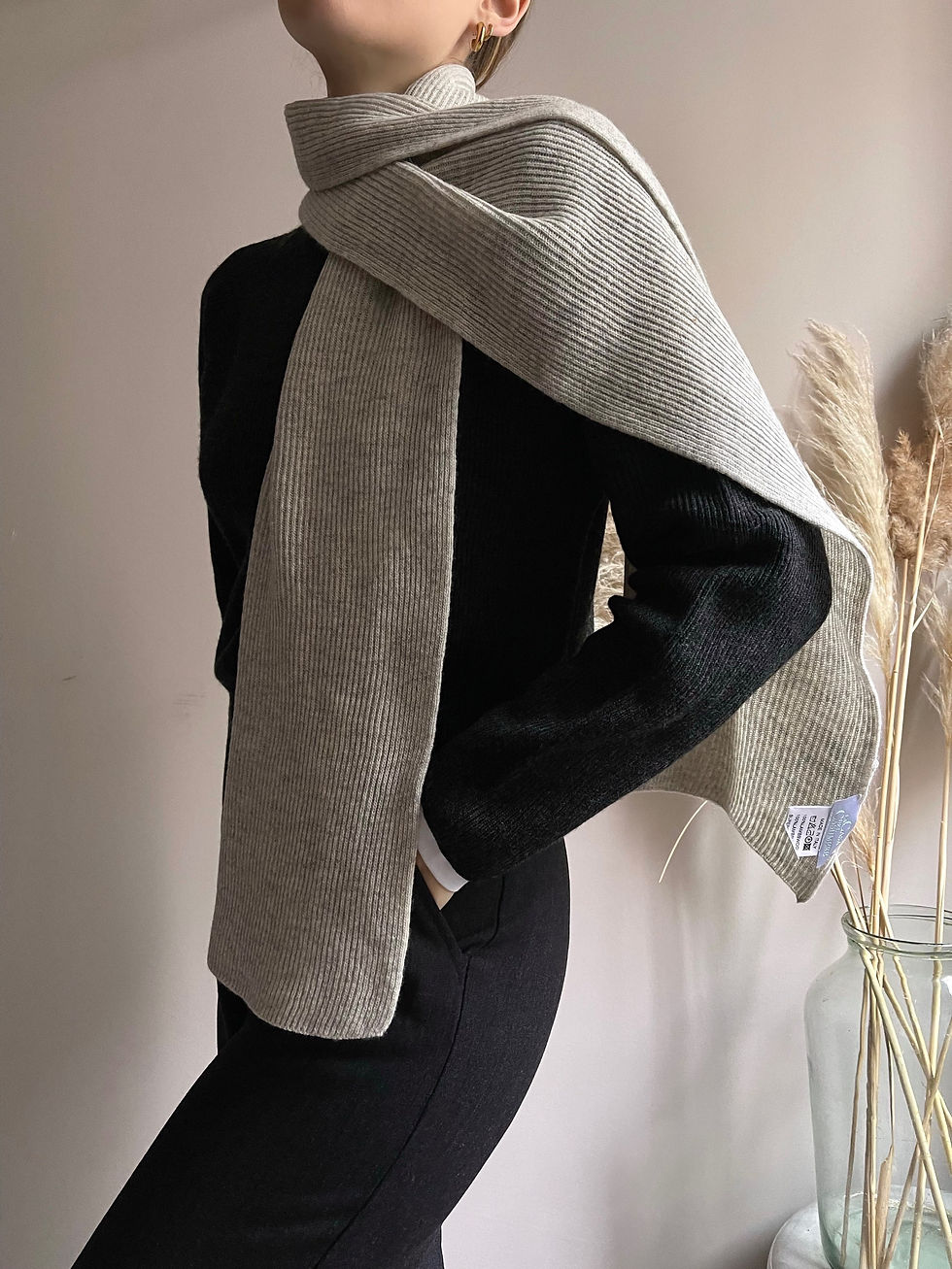 Thumbnail: Sciarpa Maglia Inglese 100% Lambswool
