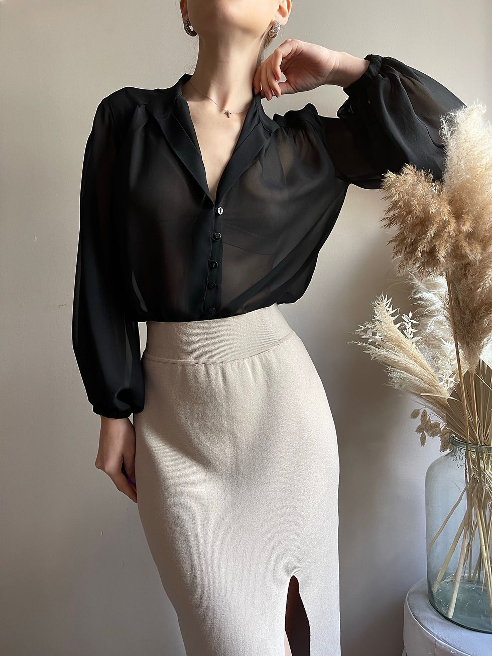 Miniatura: Camicia in Seta Georgette