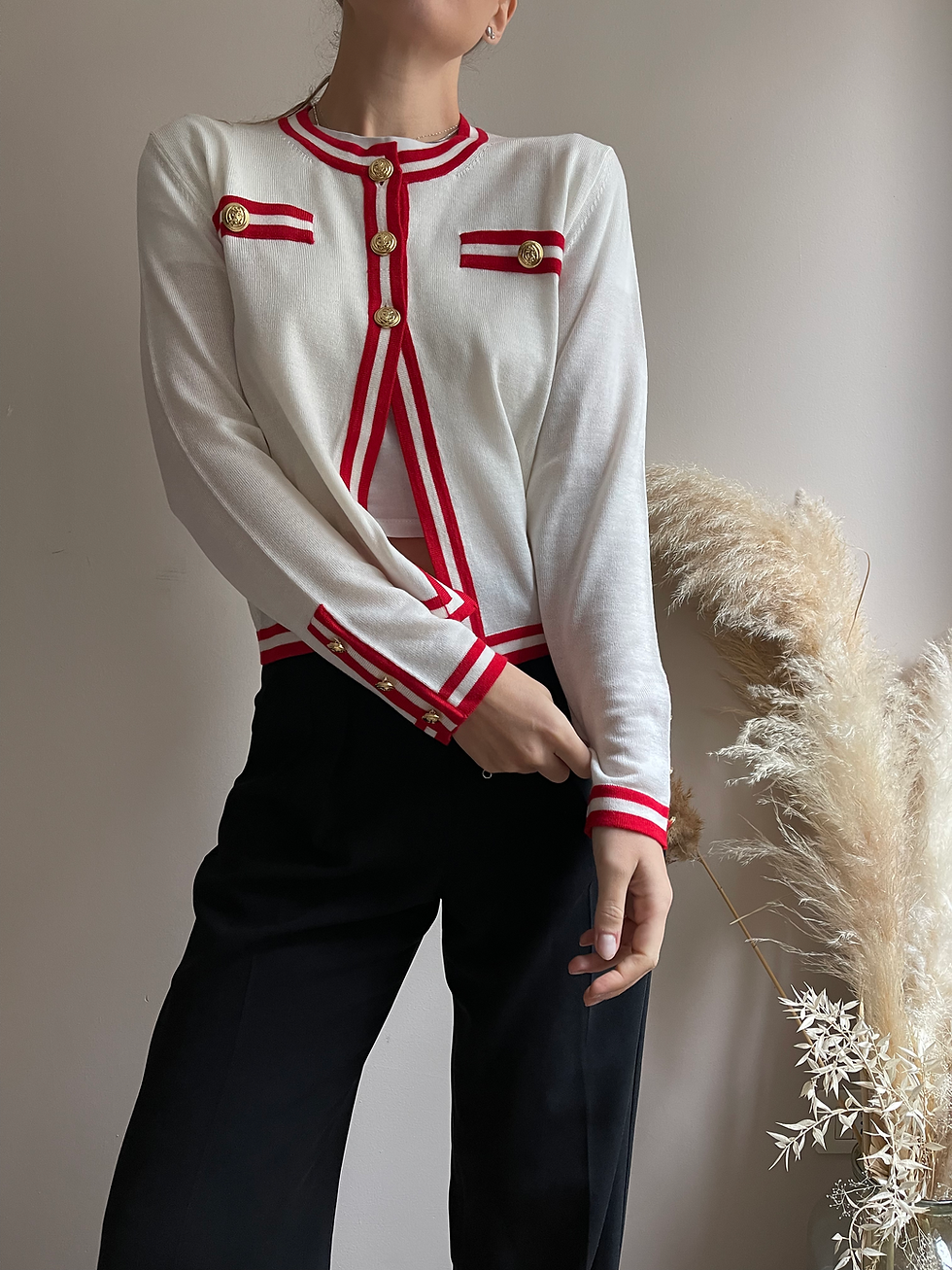 Miniatura: Cardigan Marinière Saint-Tropez