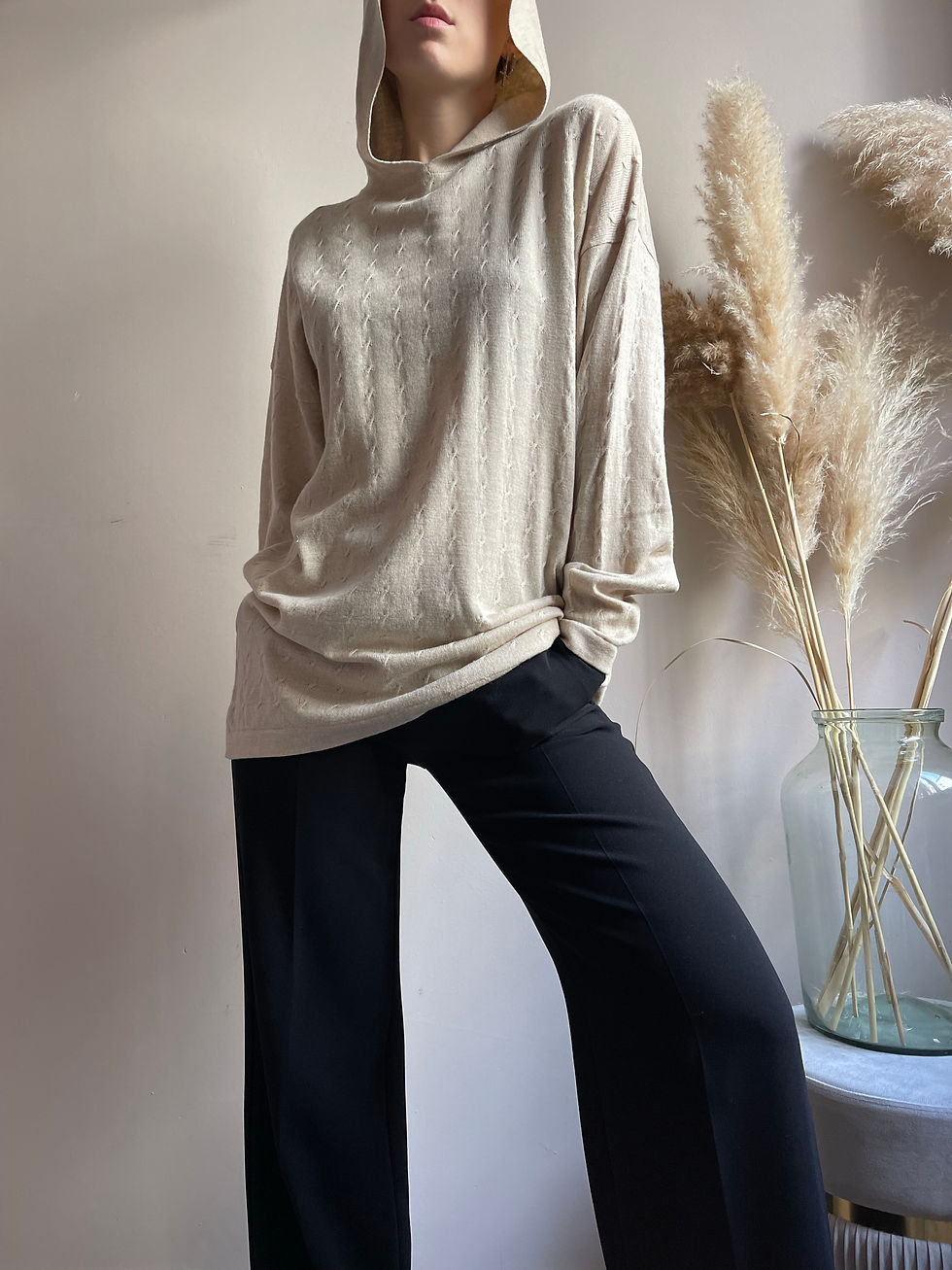 Miniatura: Maxi Pull Archive con cappuccio
