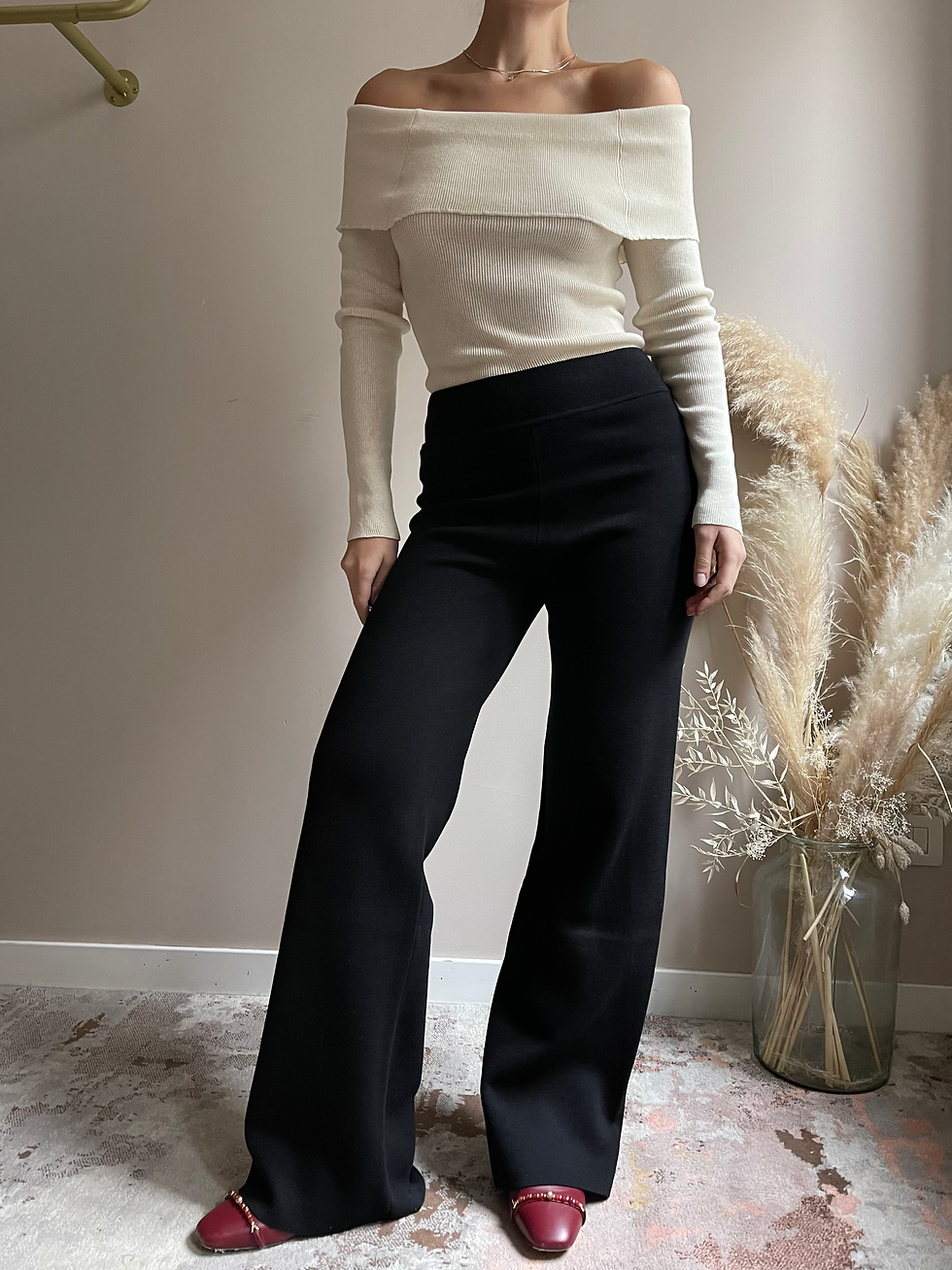 Thumbnail: Pantalone Palazzo Cotone&Cashmere