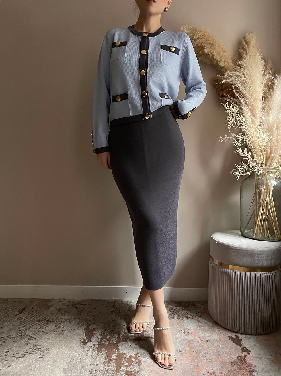 Thumbnail: Extrafine Wool Pencil Skirt 