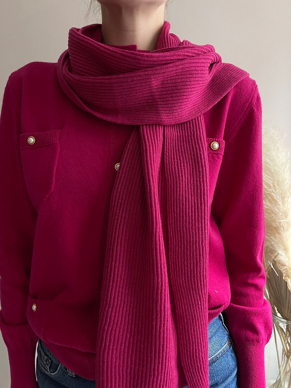 Thumbnail: Sciarpa Maglia Inglese 100% Lambswool