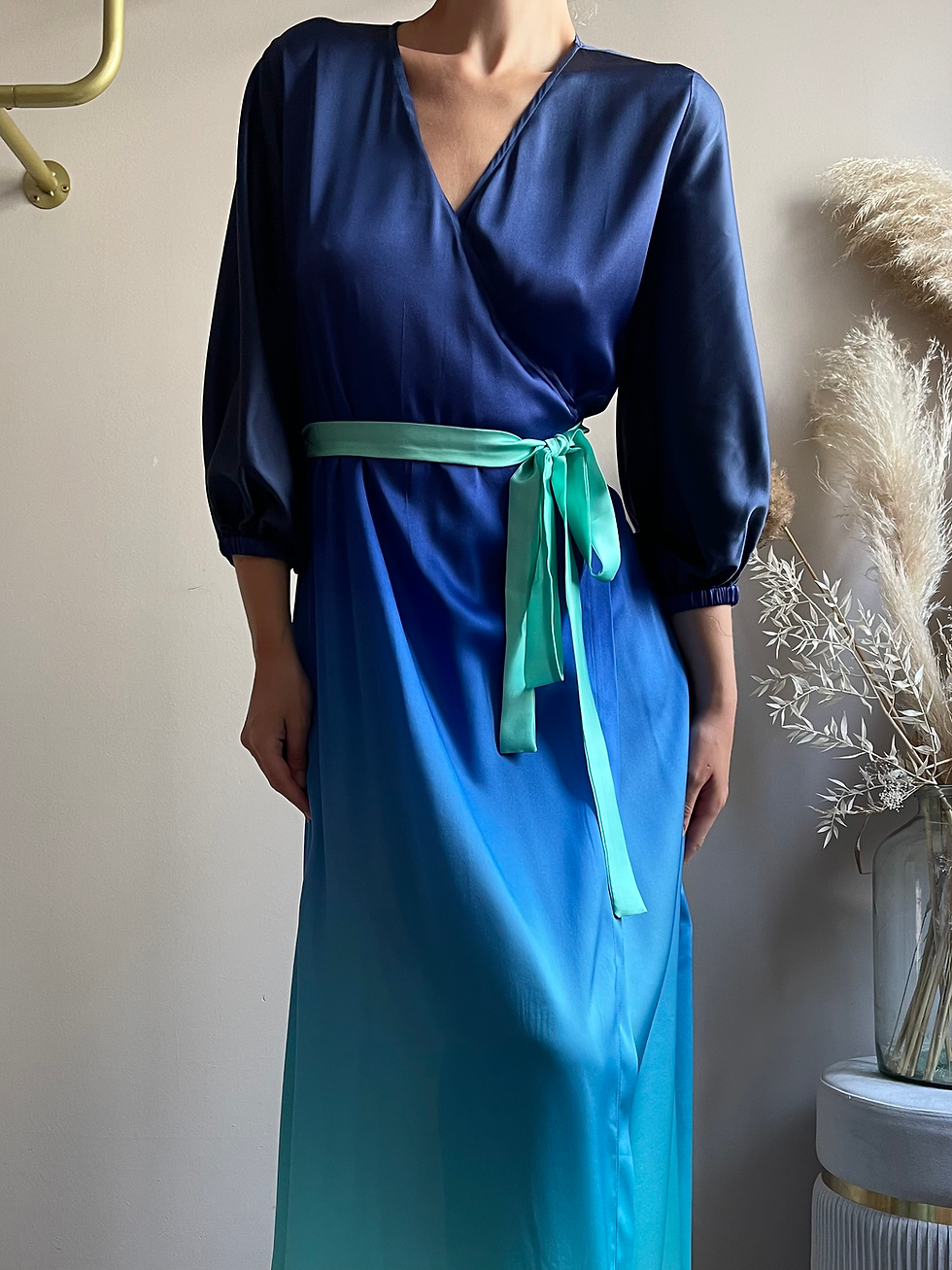 Thumbnail: Aura Silk Wrap Dress