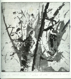 "Série Je-Nous 2.Dans les arbres", eau-forte