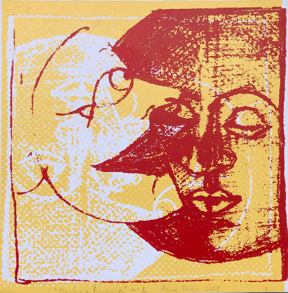 Série "masculin/feminin" 1, sérigraphie