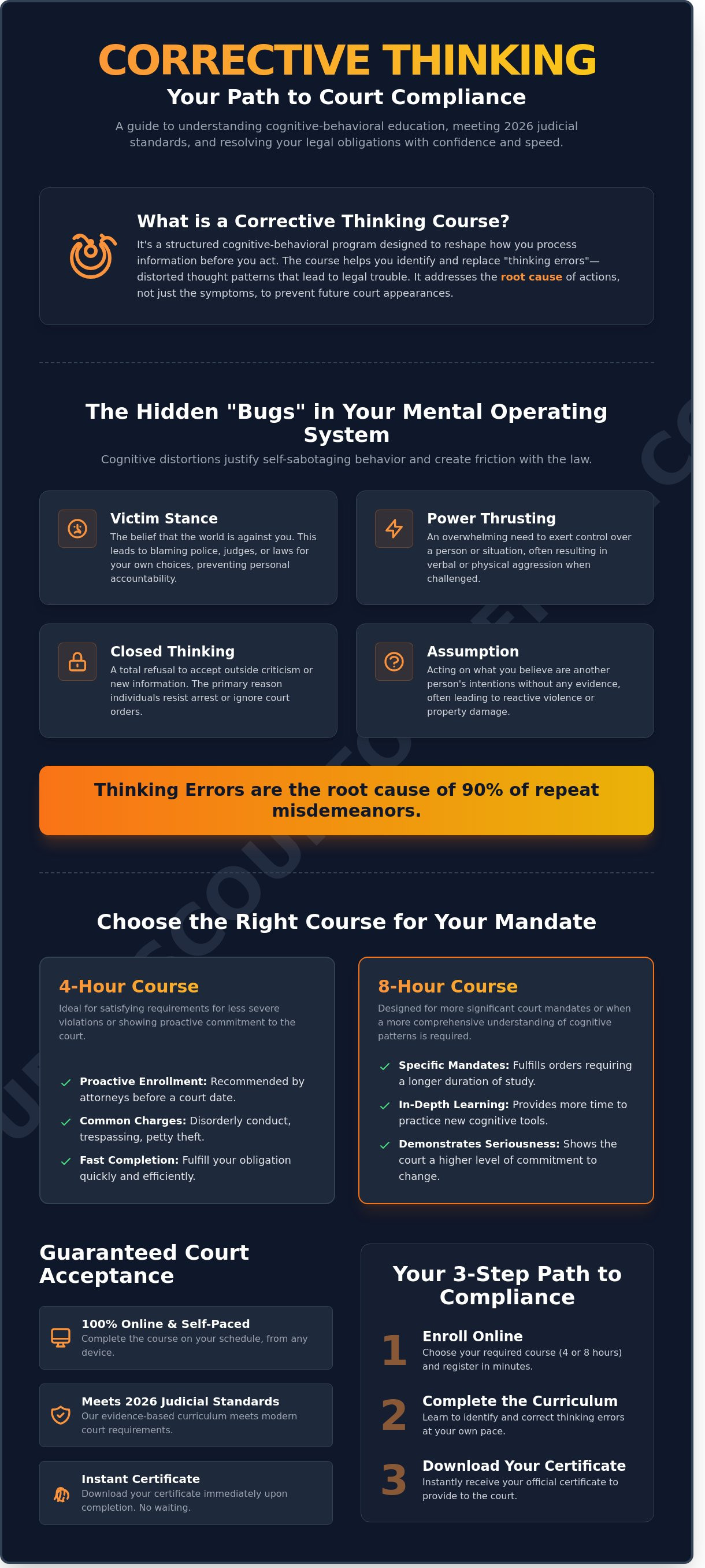 Corrective thinking course