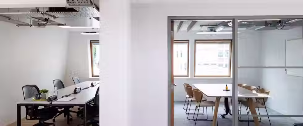 Runway East office space with contained meeting room