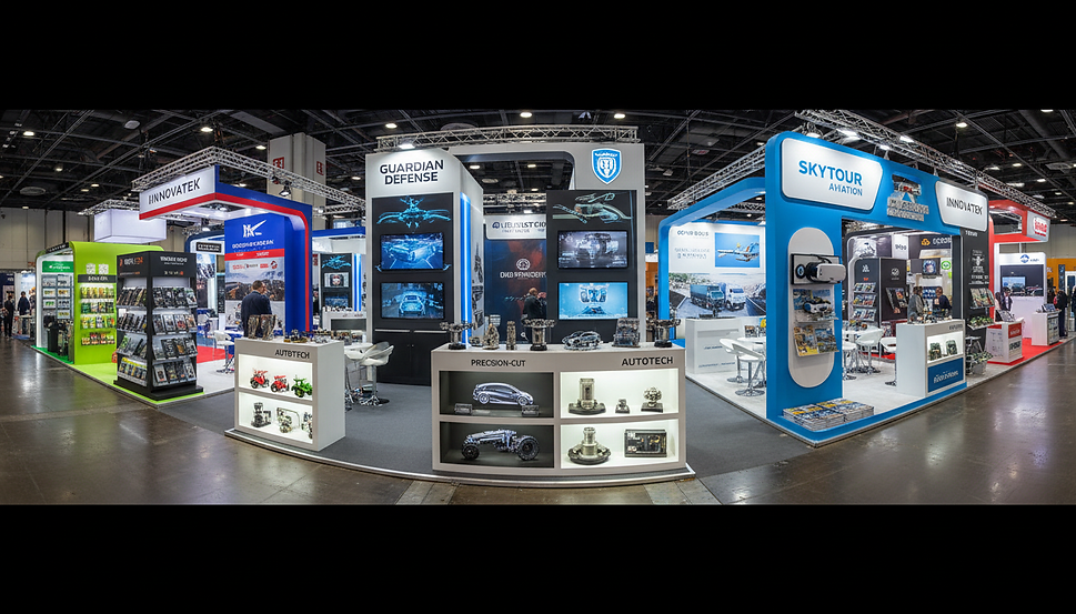 Geometrik formların ve doğal ahşap dokusunun mükemmel uyumu. Minimalist yaklaşımıyla markanızı ön plana çıkaran bu stand, fuar alanında ferah ve davetkar bir atmosfer yaratmak isteyen markalar için özel olarak tasarlandı.