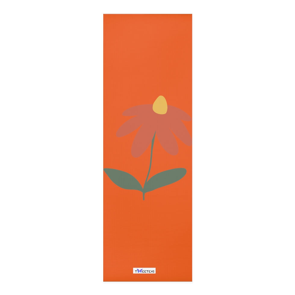 Thumbnail: Tweeteas  Orange Gerbera Foam Yoga Mat
