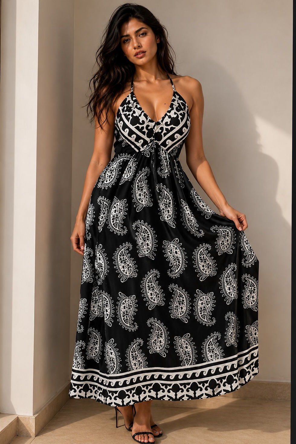 Thumbnail: Paisley Print Maxi Dress