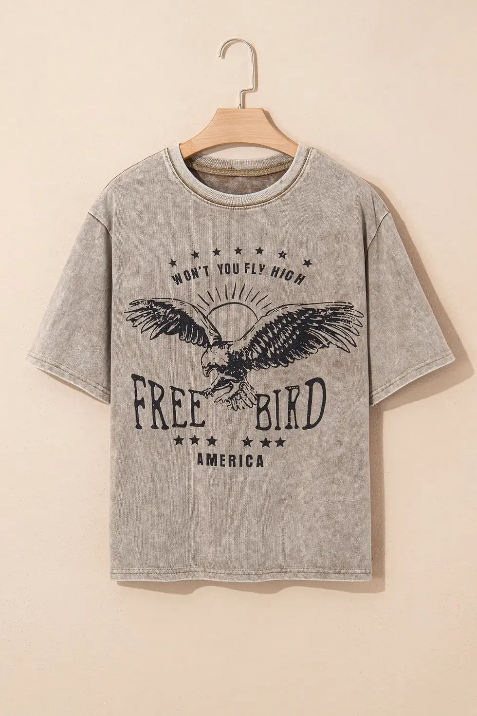 Thumbnail: AMERICA FREE BIRD Vintage Graphic Mineral Washed Tee