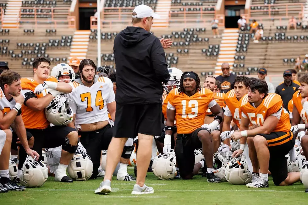 The Time Is Now. Youth Takes Center Stage as Tennessee Football Begins Week 2 of Fall Camp.