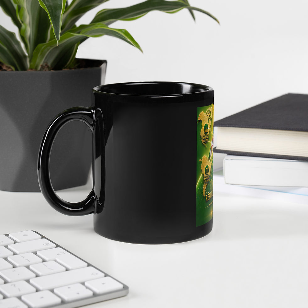 Thumbnail: Mug Noir Brillant - Agence  Diaspora Zimbabwe  